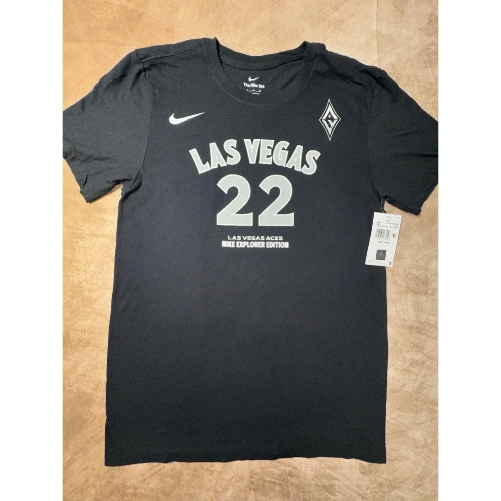 Nike Mens Las Vegas Aces A'ja Wilson 22 WNBA T Shirt Size Small NWT